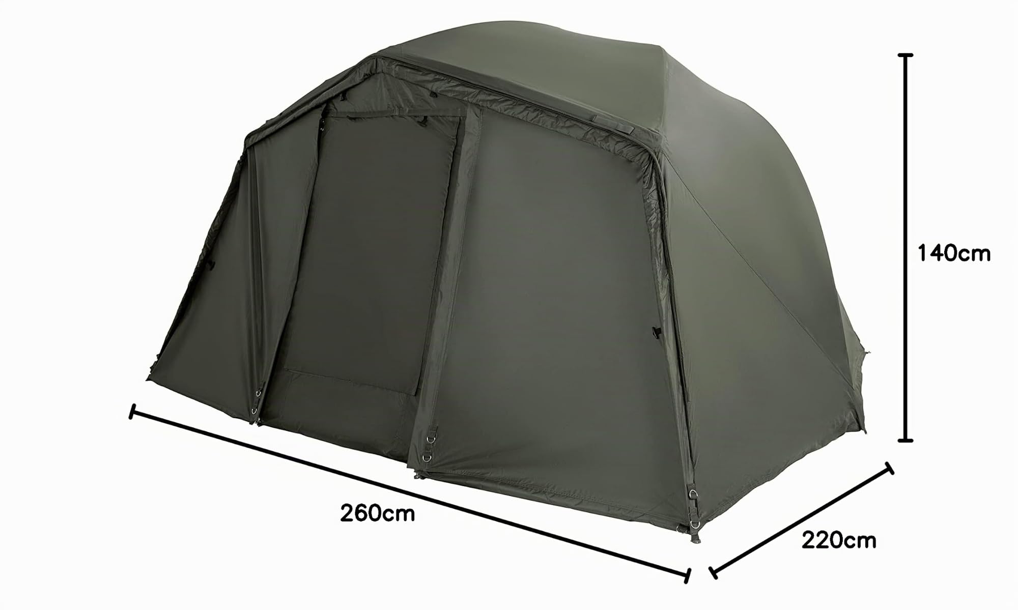 Prologic C-Series 65 Full Brolly System 290cm - Karpfenzelt, Zelt für Karpfenangler, Campingzelt, Angelzelt