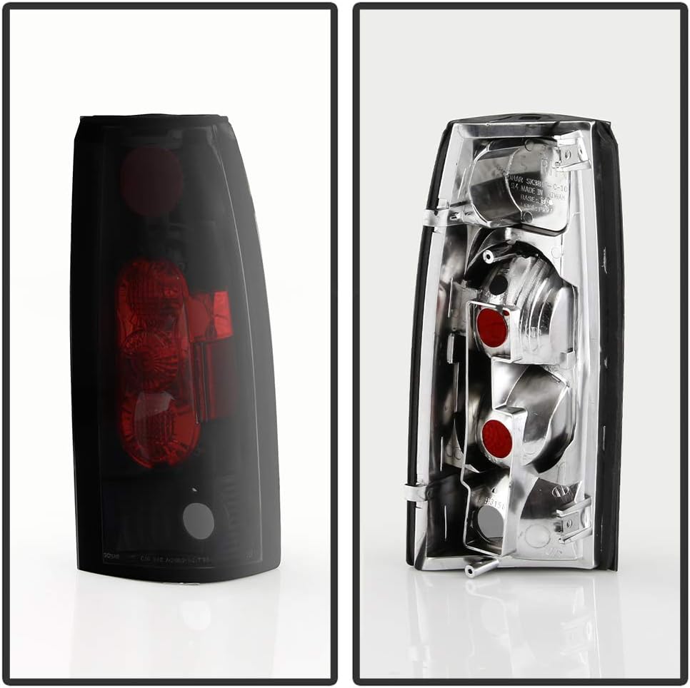 ACANII - For 1988-1998 Chevy/GMC C/K C10 Silverado Sierra Suburban Tahoe Black Smoked Tail Lights Lamps G2 Left+Right