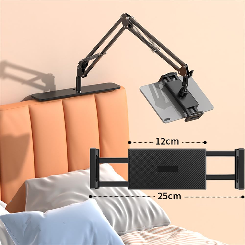 Soporte extensible oculto para teléfono/tableta en la cama, soporte oculto para teléfono o tableta, retráctil, deslizable y clip para teléfono (corrector, universal)