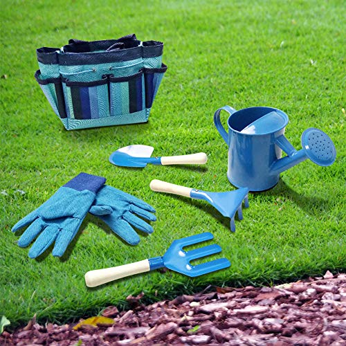 Set de herramientas de jardín para niños con bolsa miniatura 4