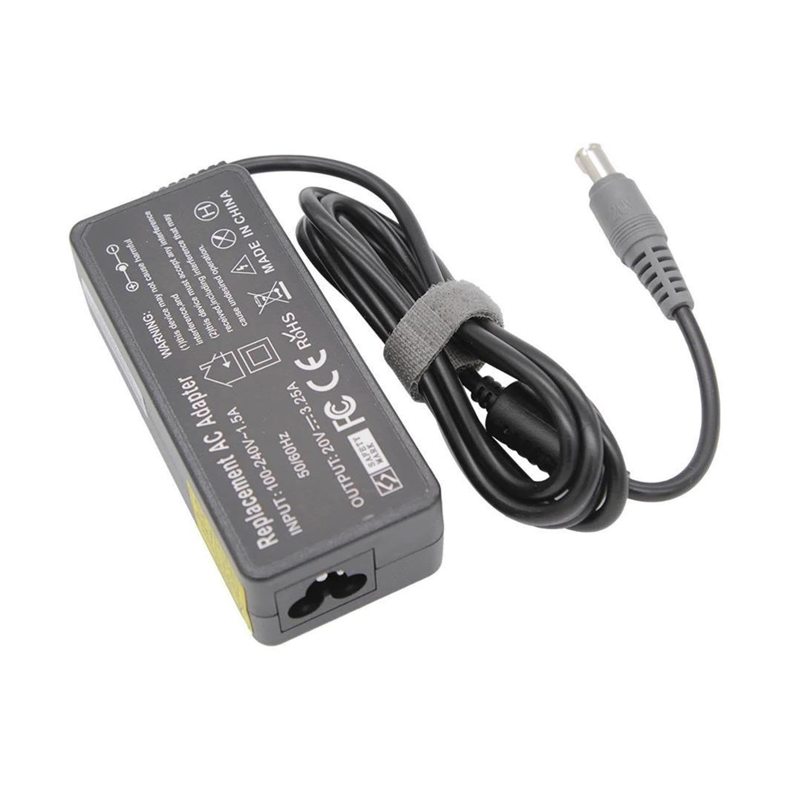 Adaptador De Regazo De CA De 20 V, 3,25 A, 65 W, 7,9 X 5,5 Mm, 8 Pines, Compatible con ThinkPad, Compatible con IBM, Cargador C100 C200 N200 X200 X300 R400 R500 T410 T510 V100 V200(with US Plug)