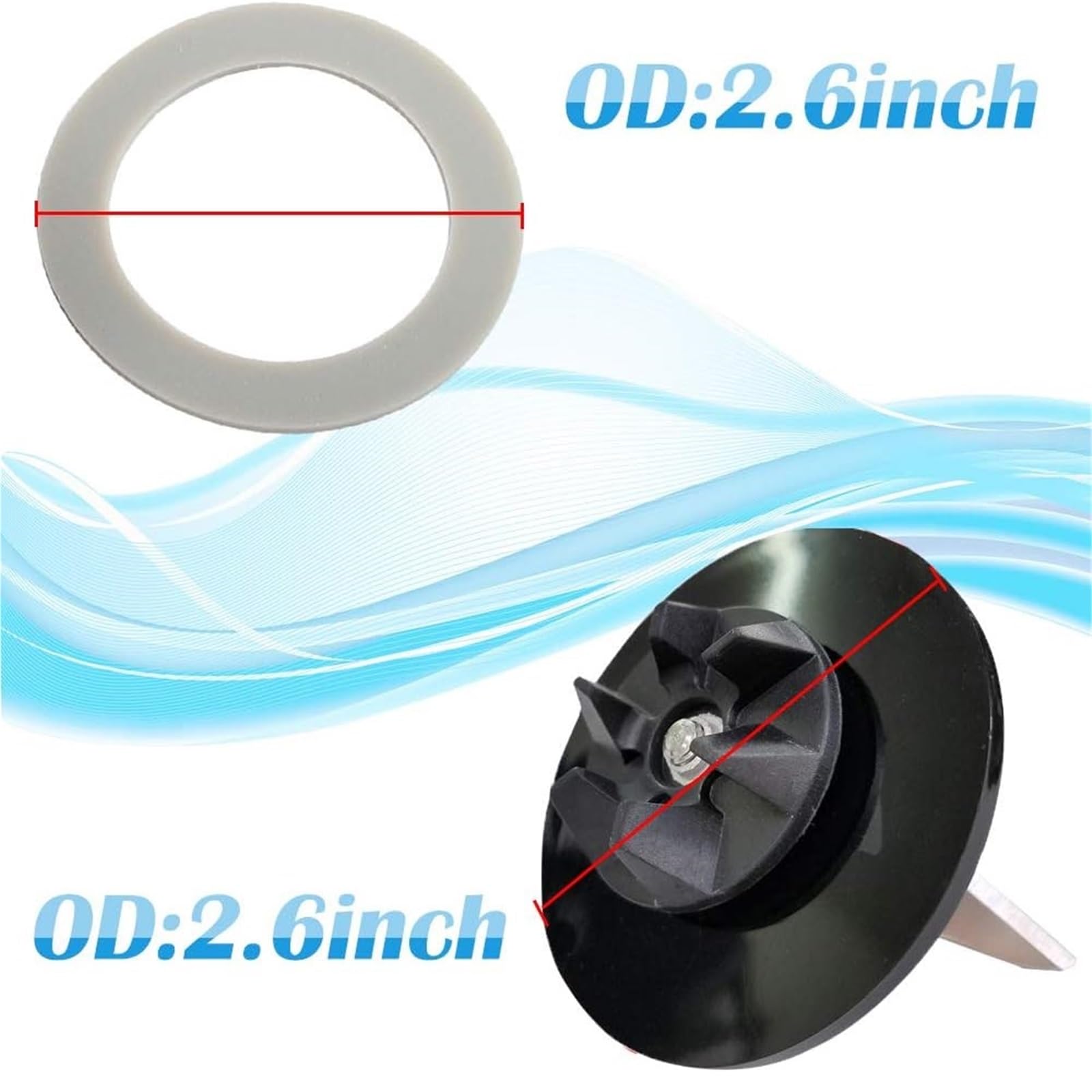 2Pack SPB456-2B Lama for frullatore con giunto SPB7-20TX