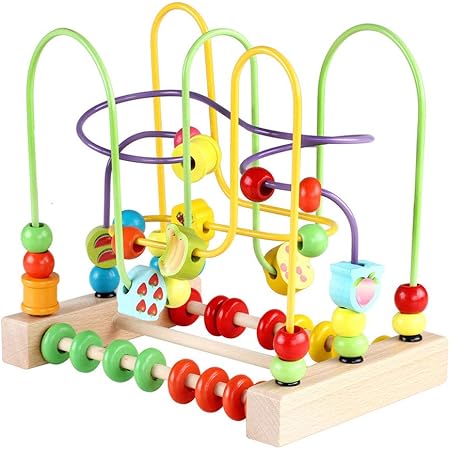 Amazon ビーズ玩具 ビーズコースター ルーピング 人気 知育玩具 ビーズおもちゃ つながるビーズ 木製 子供のおもちゃ 早期右脳開発 指先訓練 木製玩具 誕生日プレゼント 出産祝い 贈り物 ギフト ルーピング ビーズコースター おもちゃ
