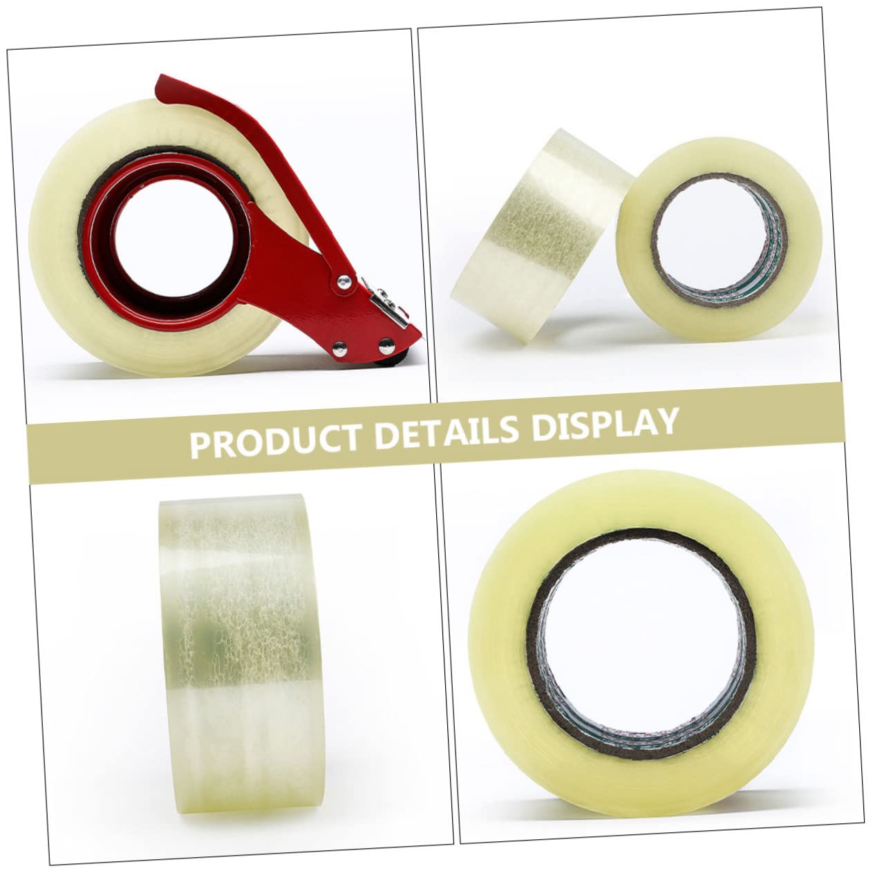 Ruban Adhésif D’emballage Transparent 4, 5cm, 6 Rouleaux, Pet, pour Boîte