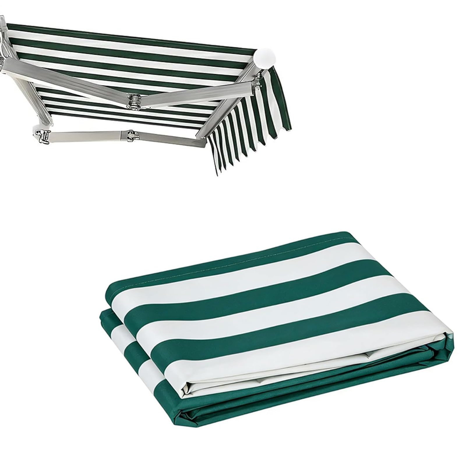 Tela di Ricambio per Tenda da Sole Retrattile, Tessuto di Ricambio per Tenda da Esterno, Esterno Tessuto per Tende da Sole Retrattile Terrazzo Telo per Tenda da Sole(Green,4x2m(13x6.5ft))