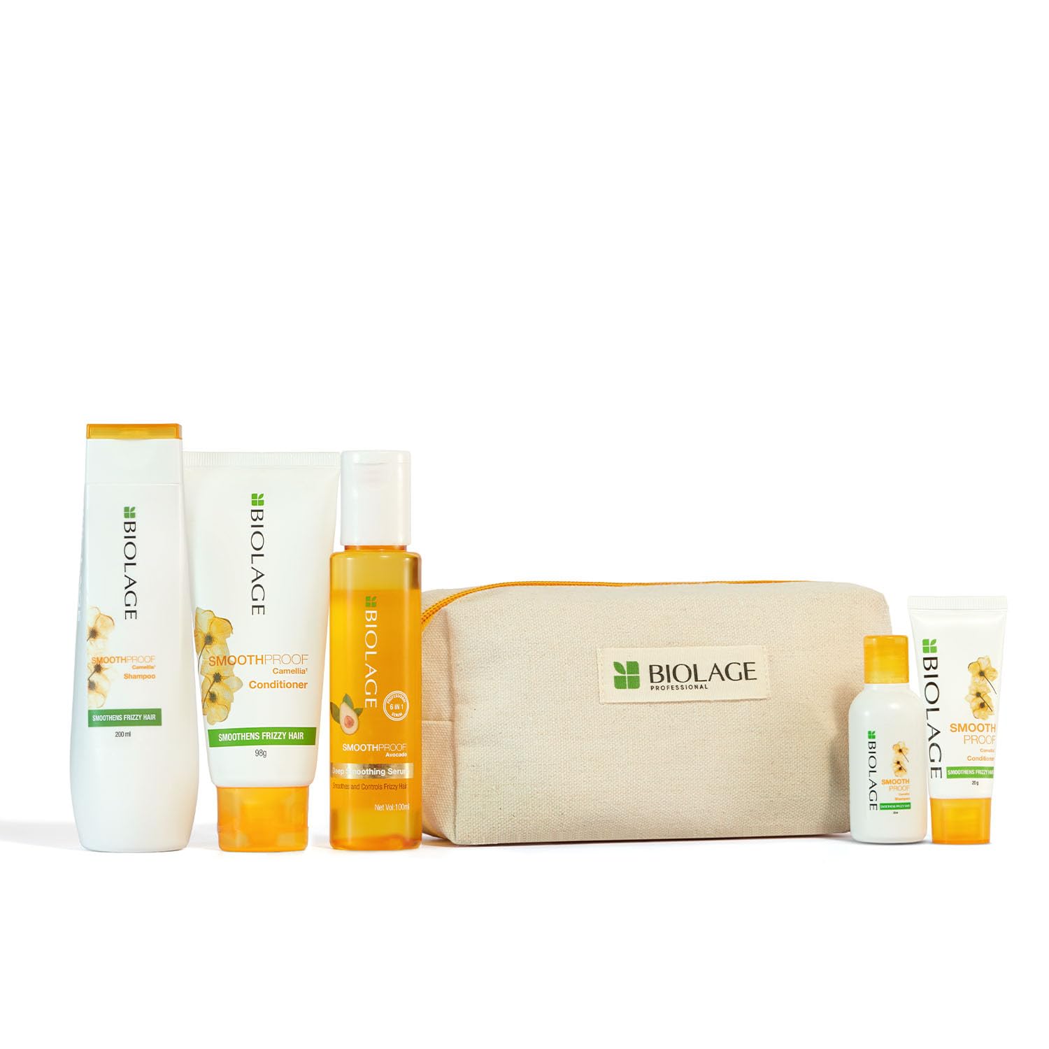 Biolage Smooth Proof Anti-Frizz 3-Step Regime|Up to 72HR Frizz Control| With Camellia Oil & Glycerin| For Dry and Frizzy Hair| For Women and Men| Vegan & Cruelty-Free