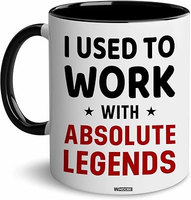 WHIDOBE Going Away Gift For Coworker - I Used To Work With Absolute Legend - Gift For Retirement - Goodbye Boss, Management, Coworker Gifts - Going Away, Farewell, Leaving Job, Good Luck New Job