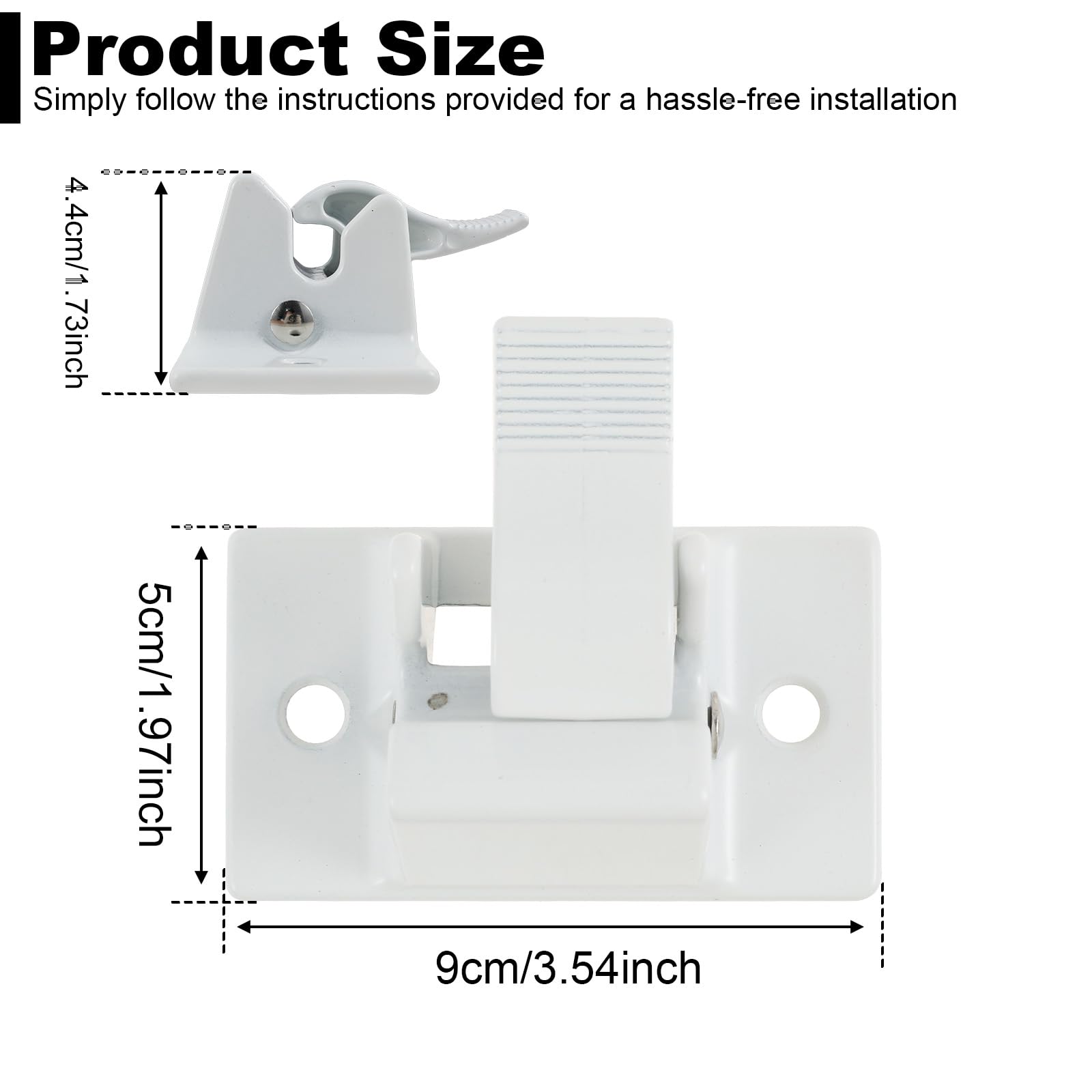 2 Pcs RV Awning Bottom Auto Mounting Brackets, Steel Awning Arm Mounting Bracket Replacement Waterproof White Awning Bottom Mounting Bracket for RV Camper Trailer Awning 3104653.005