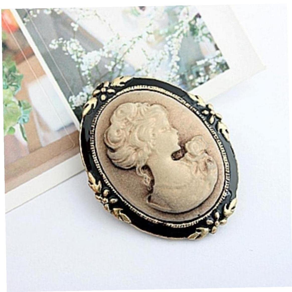 Broche Camée Vintage Ancienne - Bijou Rétro Pour Collectionneur, Occasion Avec Traces D'usure