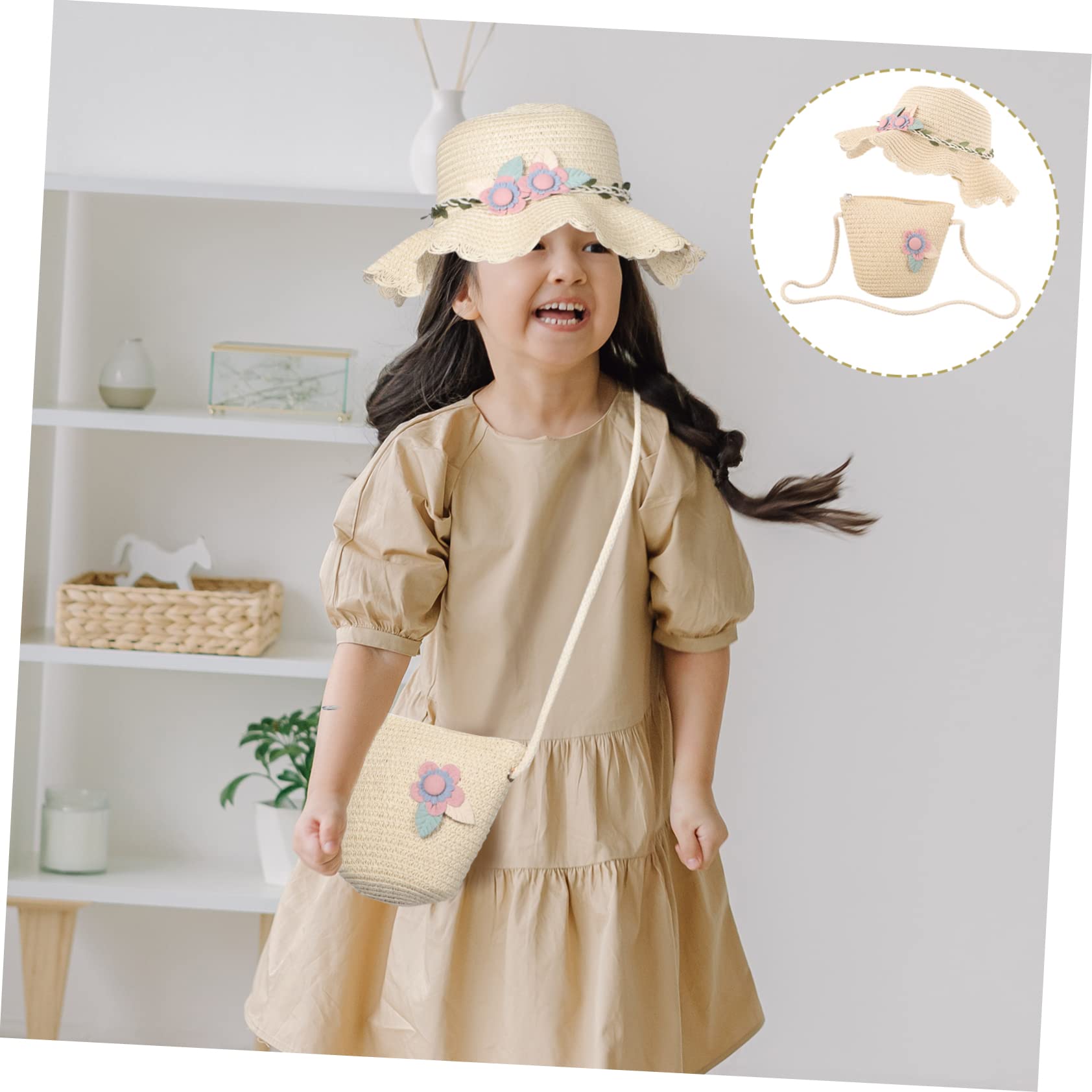 Beaupretty Sombrero de Sol para pequeño Gorra de Sol de Playa Sombreros de niña Flexible Sombreros de Verano para Sombrero para el Sol con Bolsa