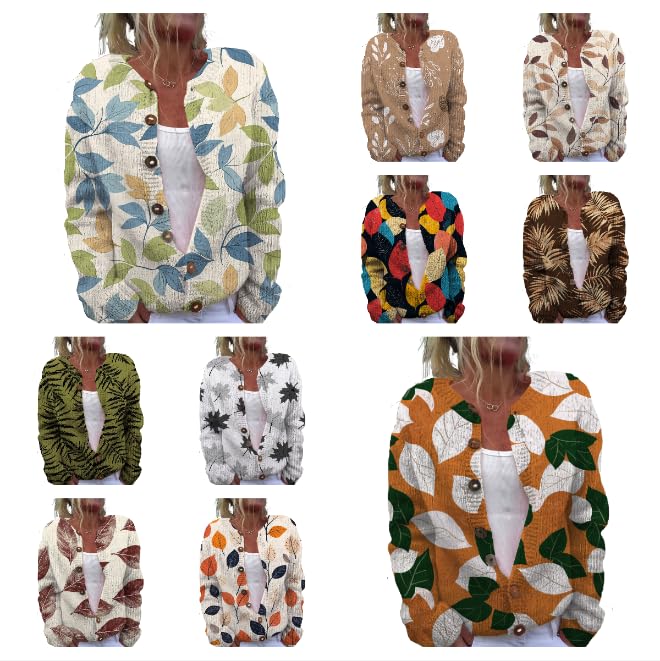 Womens Plus Size Cardigan Sweater Chunky Button Lightweight Casual Long Sleeve Winter Fall Sweater Tops3