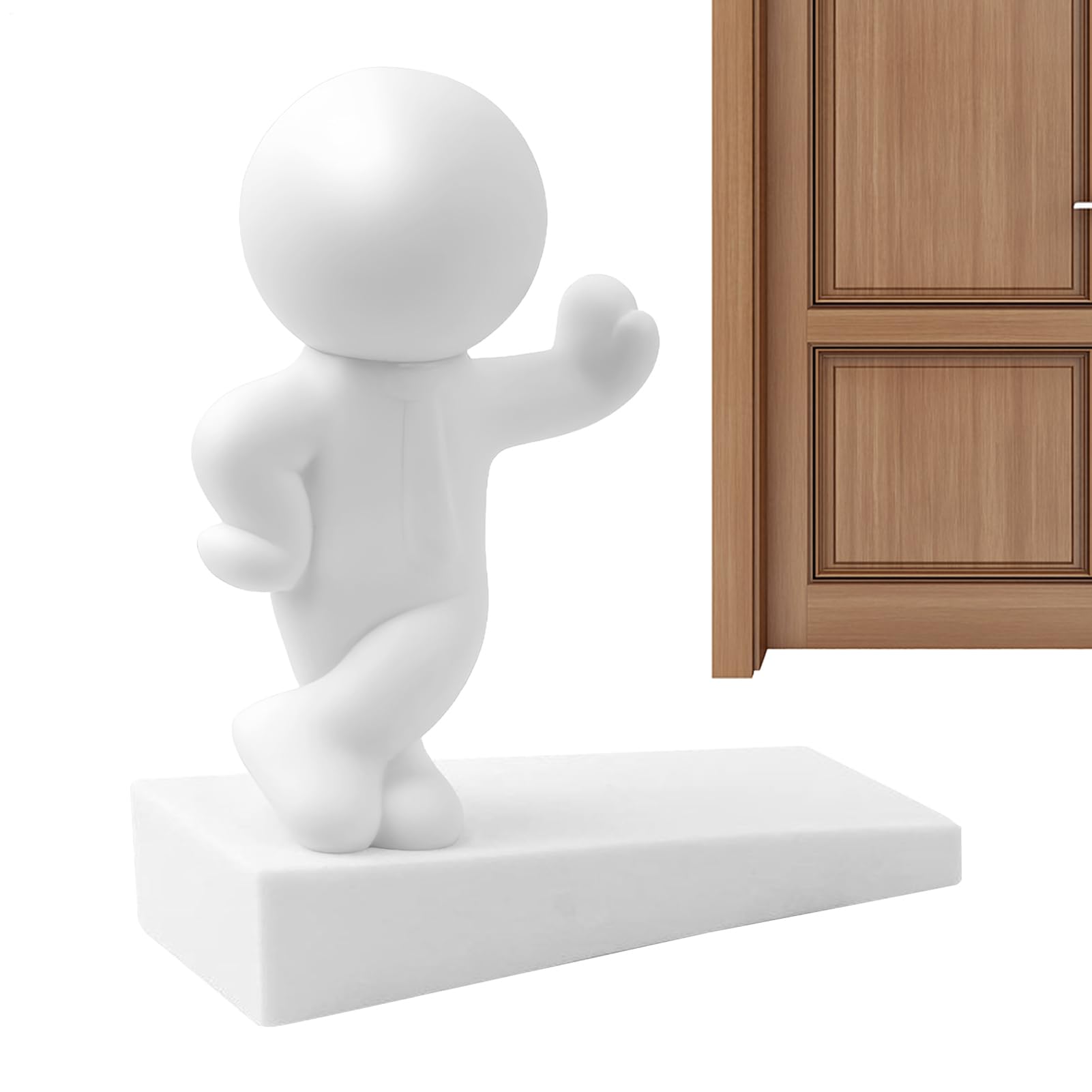 Cute Door Stoppers, Non-Slip Door for Floor Novelty Figurine Doors Wedges Indoors Doors Wedge Stopper for All Floor Types, 12.2x12cm