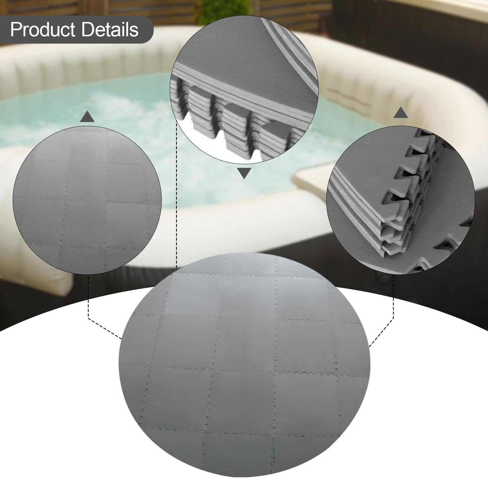 Tapis de Spa 200 Cm, Tapis de Sol de Protection pour Spa, Tapis D'exercice, pour L'extérieur, L'intérieur et Le Bureau