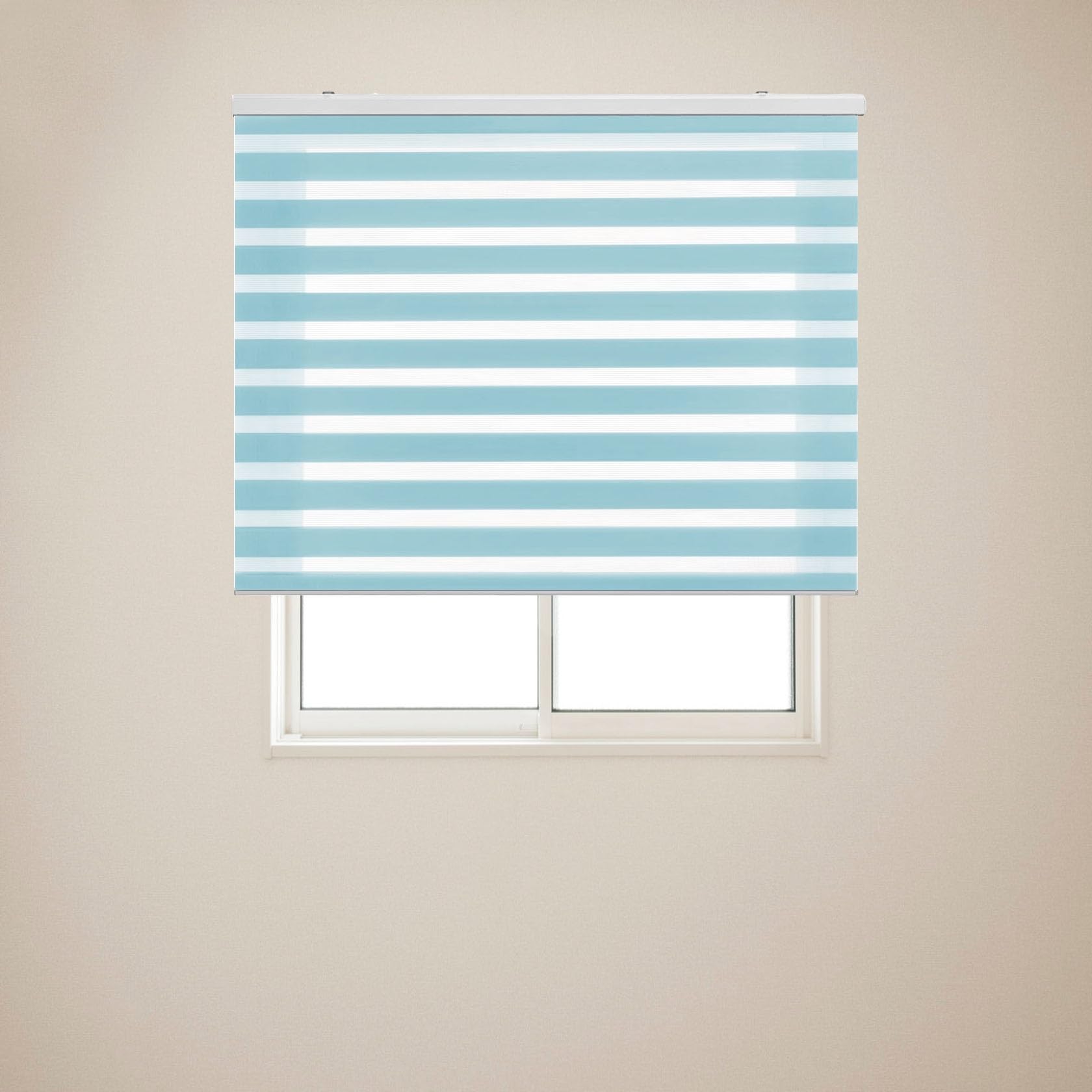 Double Store 70 x 200 cm Bandes translucides/occultantes Stores Enrouleurs Zébrés Jour Nuit Montage Rapide Et Facile pour Chambre, Salon, Bleu