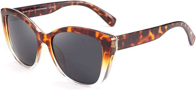 FEISEDY Polarized Vintage Jackie O Cat Eye Sunglasses