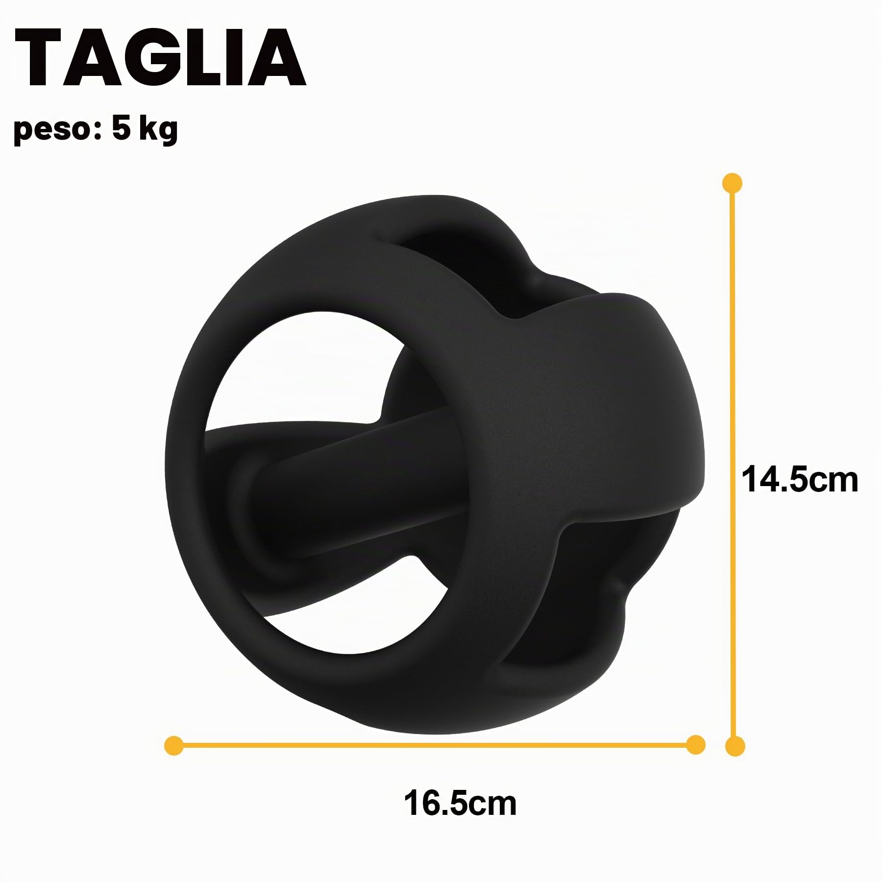POWER GUIANCE Kettlebell 3 in 1, Manubri e Palla Medica - Attrezzatura Multifunzionale per l'Allenamento della Forza a Casa e in Palestra, Riduce lo Stress sulle Articolazioni