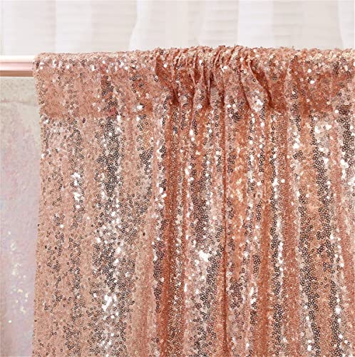 Sequin Backdrop 243x243cm Rose Gold Shinny Sequin Photography Backdrop Party Prom Wedding Youtobe Banquet Photo Background (8x8 feet) - Image 3