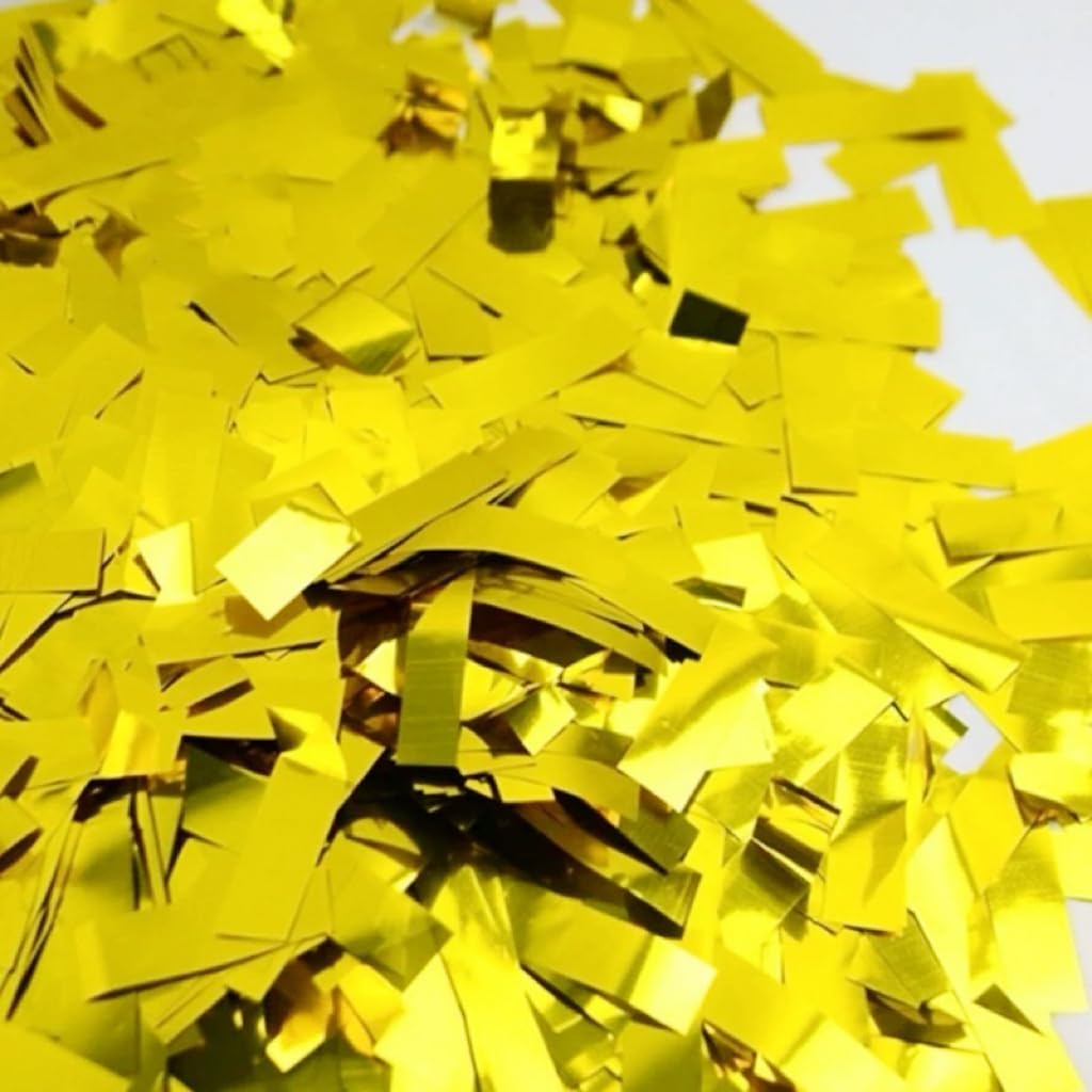 Goldenes Metallic-Konfetti-Papier, schwer entflammbar, ideal für Geburtstagsfeiern, Konzerte, Feiern, Hochzeiten, Konfetti-Partys, Abschlussfeiern (0,5 kg)