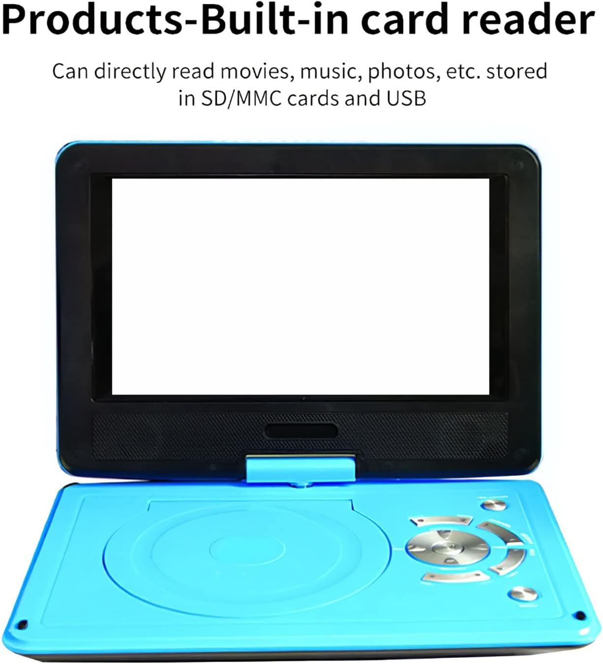 Portable DVD Player 25cm/9.8inch Remote Control 270 Rotatable 100-240V Car CD Player Portable DVD Player Children Video TV Player with CD Antenna Mobile DVD Player for Kids