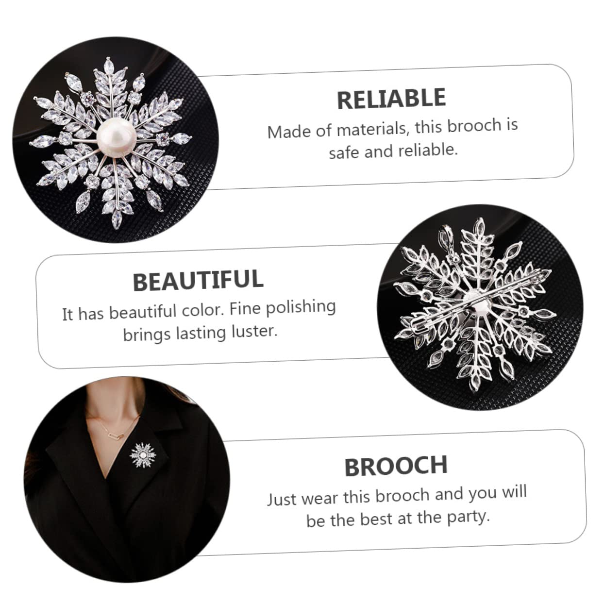 Healvian 1 Spilla per Accessorio Decorativo per Abbigliamento e Borse per Cerimonie e