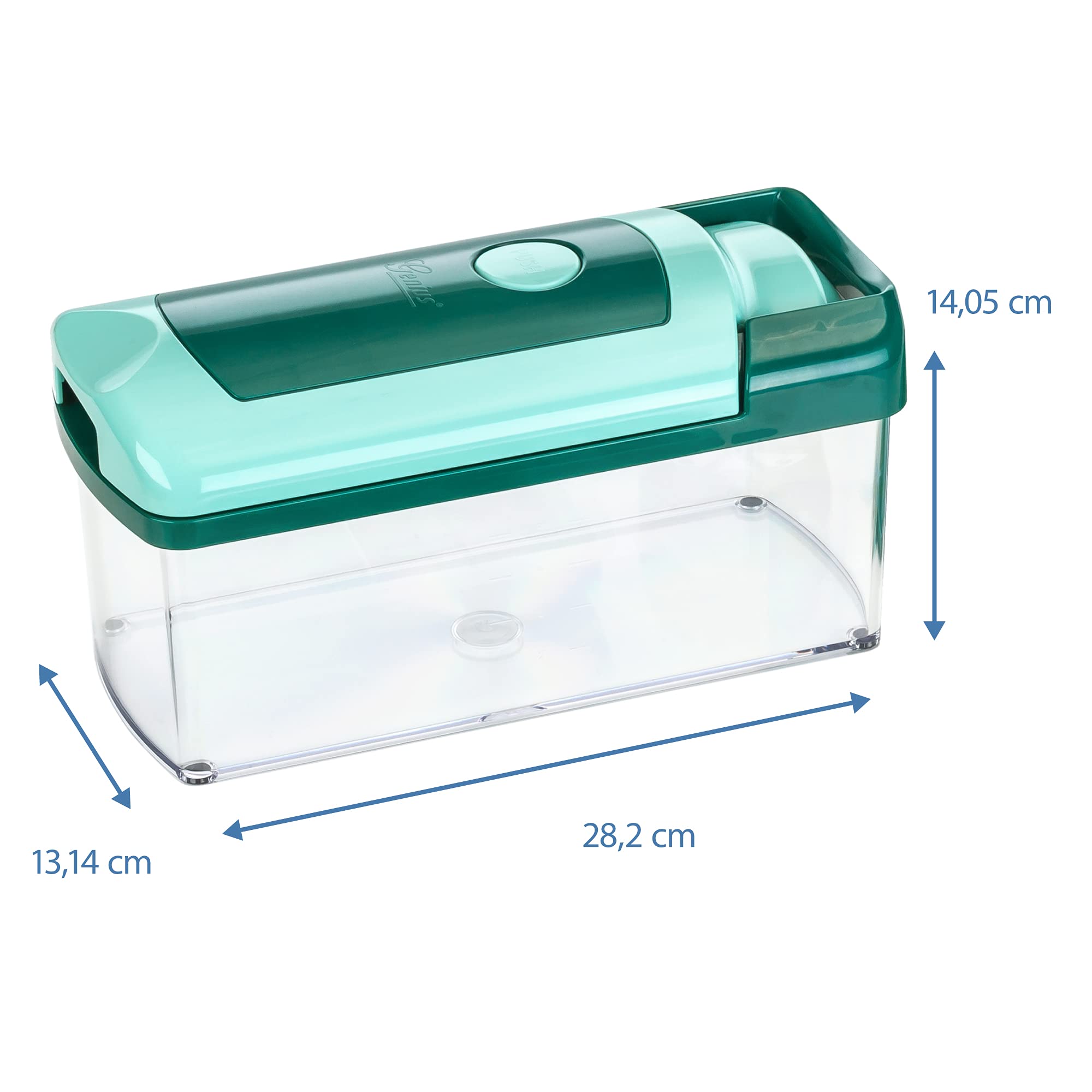 Genius Nicer Dicer Fusion (10 Teile) Alles-Schneider Obst- und Gemüseschneider Schneid-Gerät - Schneiden Reiben Hobeln Würfeln - einfache Handhabung und Selbstreinigungsfunktion