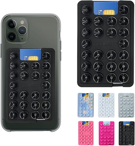 Soporte para tarjeta de teléfono con succión, funda para tarjeta de teléfono suciton, billetera para teléfono, accesorio adhesivo de silicona para