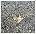 flowers and fruits Bird Necklace, Tiny Bird Pendant, Matte Gold