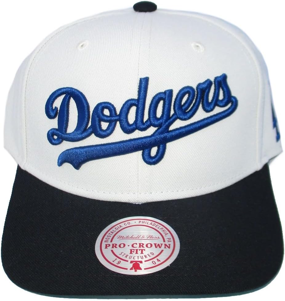 Mitchell & Ness MLB Off Word Pro Snapback Adjustable Hat Cap - Off White