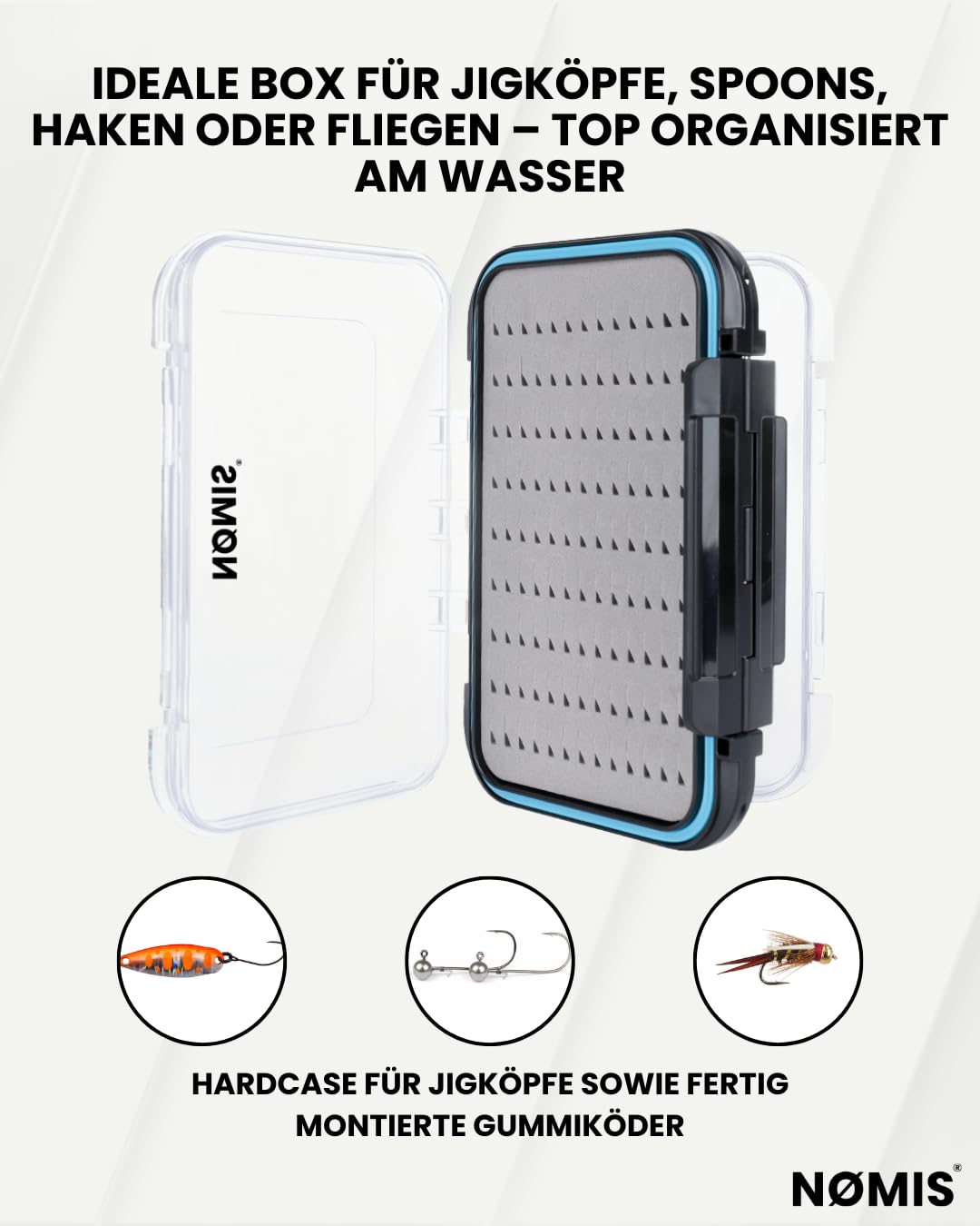 NØMIS Kleinteilebox Tacklebox Jigköpfe Spoonbox Fliegenbox