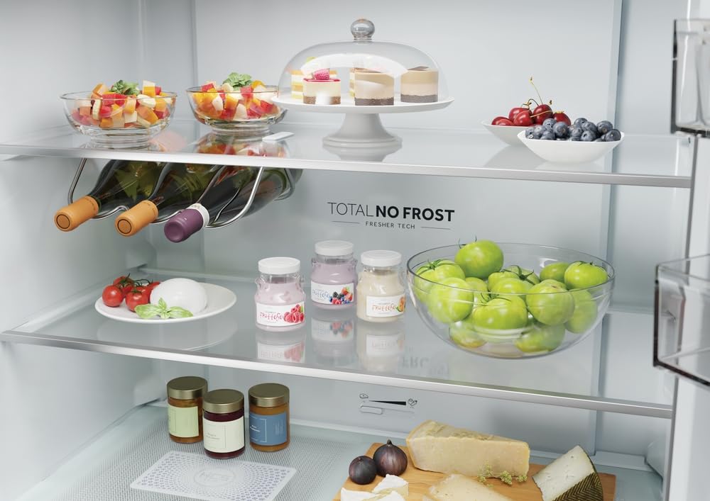 Haier Cube 90 Series 5 SH5CREH209MP - Frigorífico Americano 525L, 4 Puertas, Dispensador agua, Antibacterias, Motor Inverter, My Zone, Total No Frost, Ancho 90,8 cm, Alto 190 cm, Luz LED, Inox