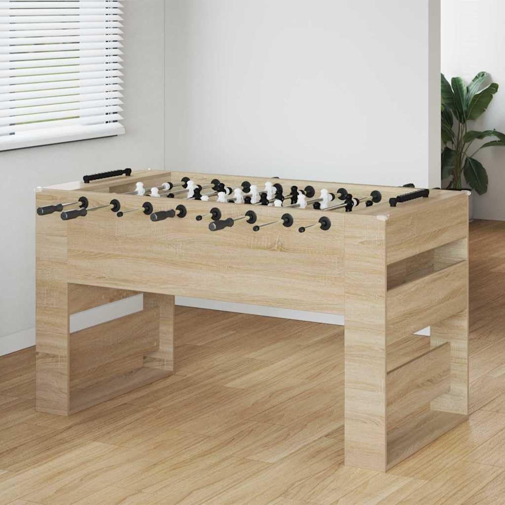 Genérico Mesa de Fútbol 2 pcs Roble Sonoma 146,5 x 74 x 85 cm,Deportes,Juegos de Interior,Futbolín,Mesas de futbolín-3378201