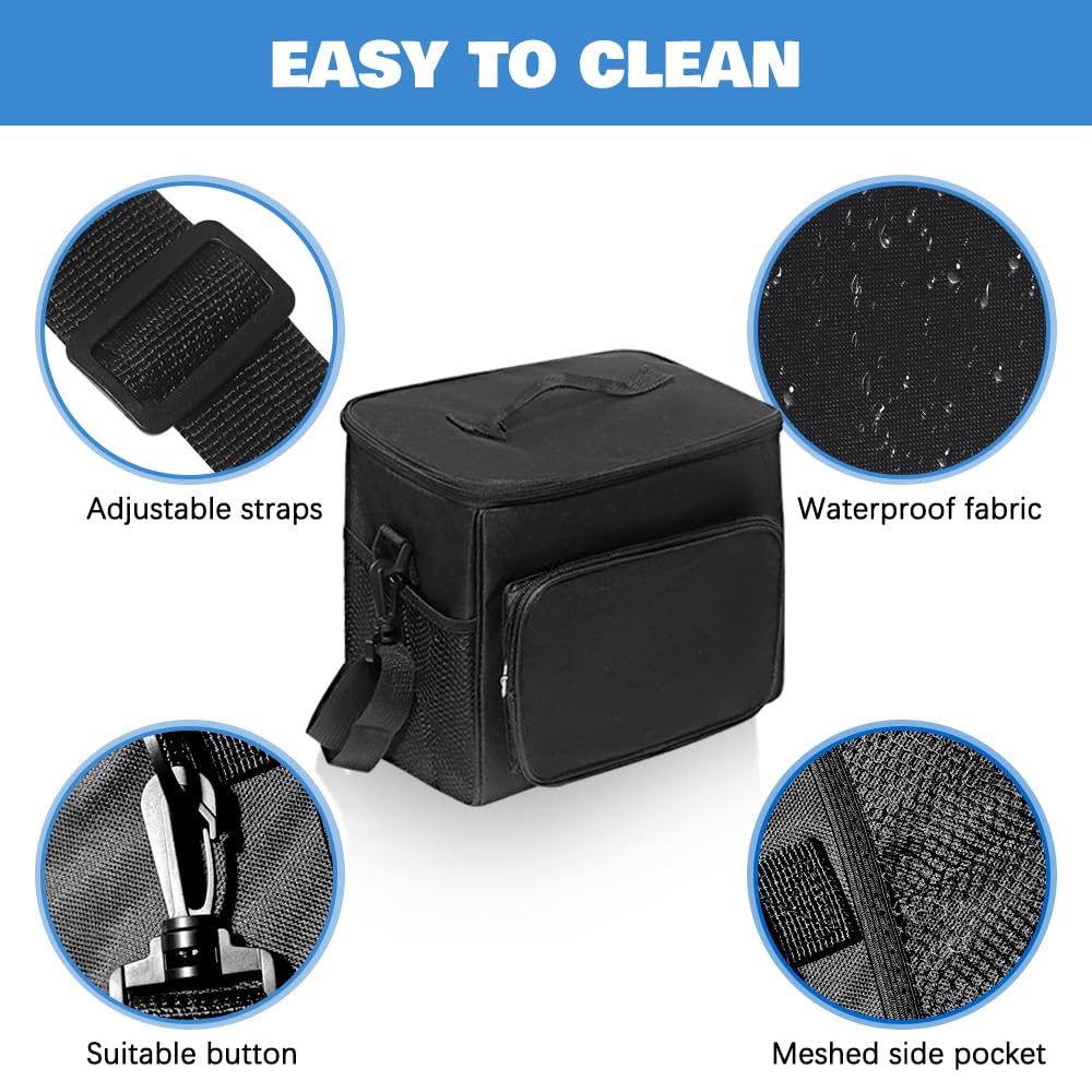 Borsa Isotermica Porta Pranzo Frigo da Campeggio Pieghevole Piccola Picnic (schwarz)