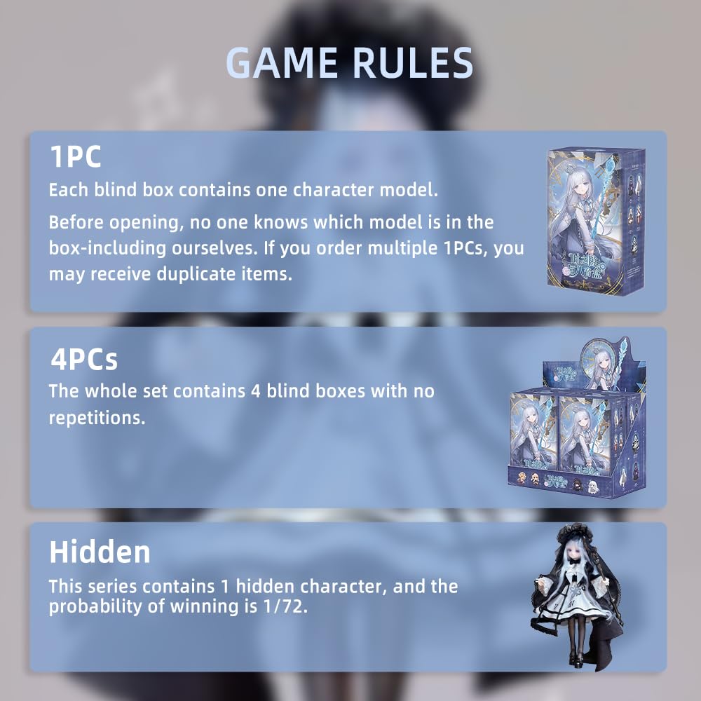 niannyyhouse BJD Blind Box Time Gap und Spieluhr-Serie (4 Stück) | 1/6 Ball Jointed Articulated Mini Doll, Complete Clothes Set, Collectible Dress-Up, Action Figure