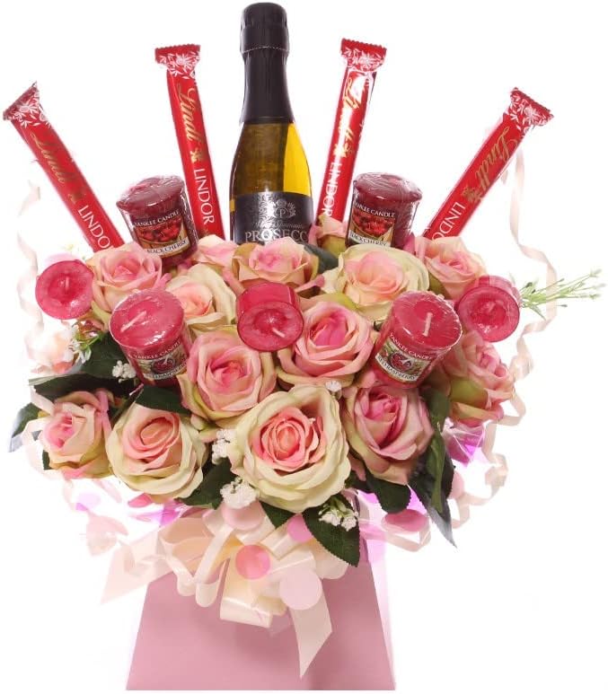 My Kind of Gift Yankee Candle and Lindor Bouquet with Prosecco