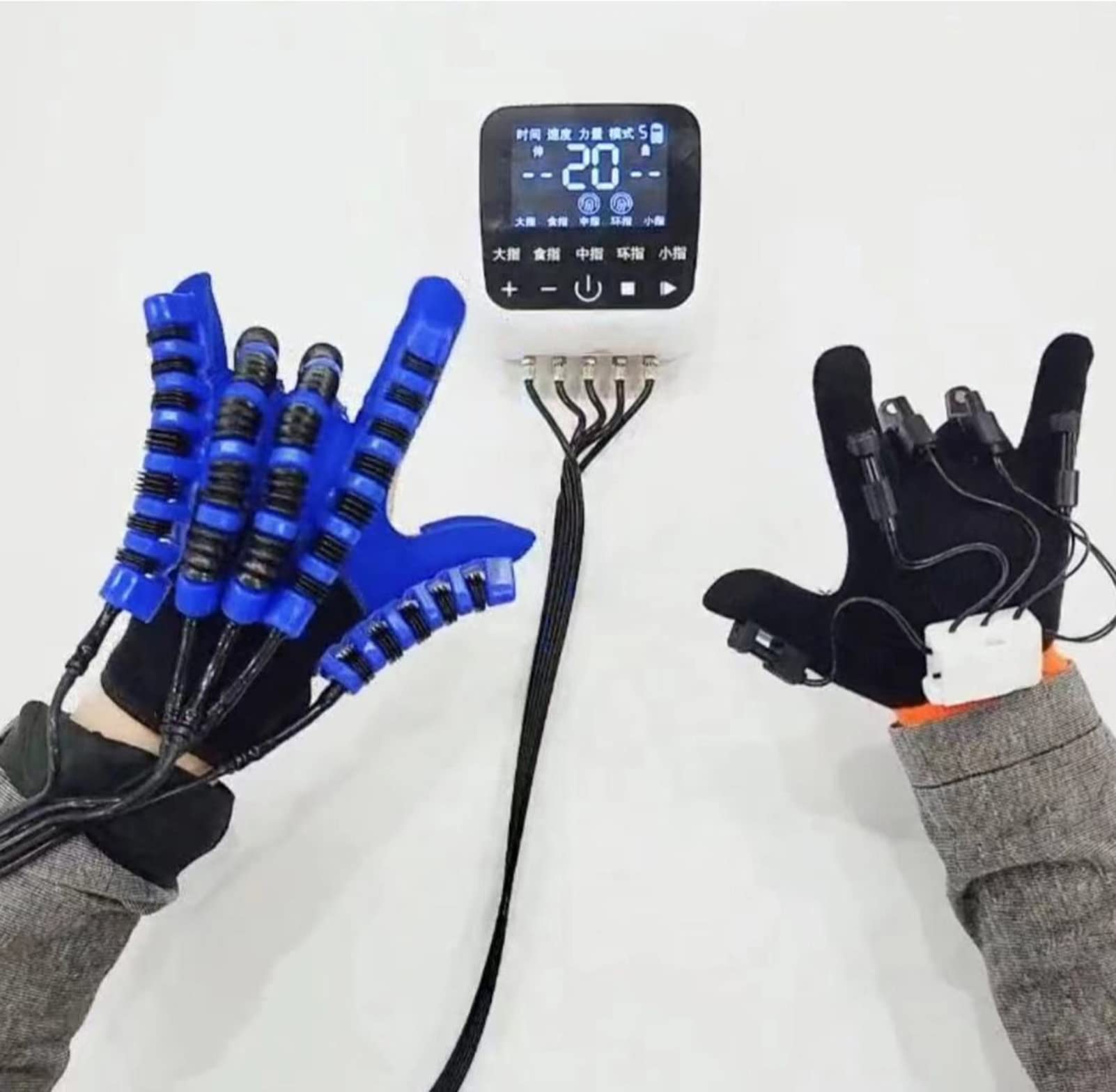 Dispositivo Eléctrico De Entrenamiento De Dedos, Potentes Guantes De Robot De Rehabilitación De Manos, Ejercicio De Extensión De Dedos para Pacientes con Hemiplejia por Accidente Cerebrovascular