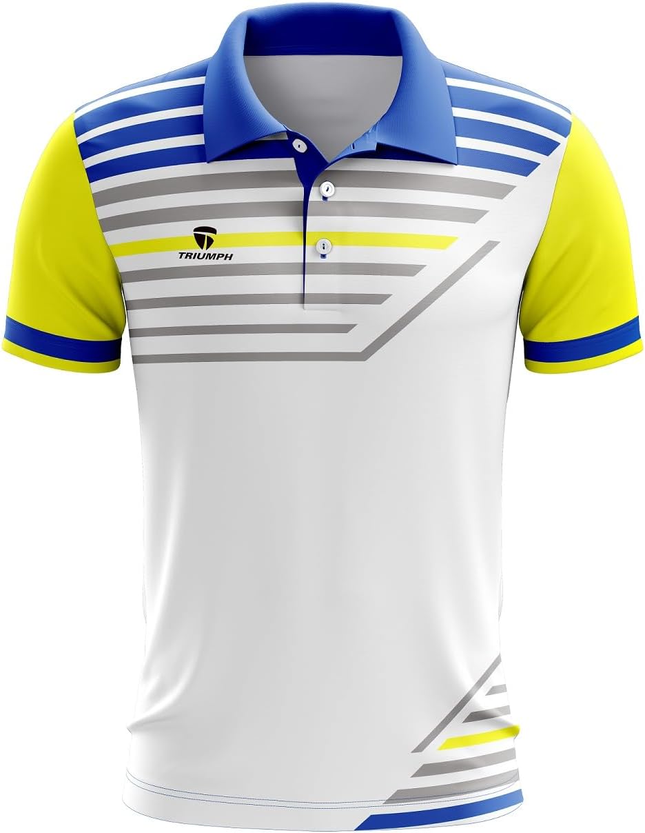 Golf Tshirt for Men Golf Club Polo Shirts Yellow