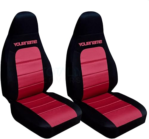 Miniatura 3 de TOTALLY COVERS Compatible con fundas de asiento de 2 tonos para Mazda MX-5 Miata 2001-2005 con tu nombretexto negro y bronceado (21 colores)