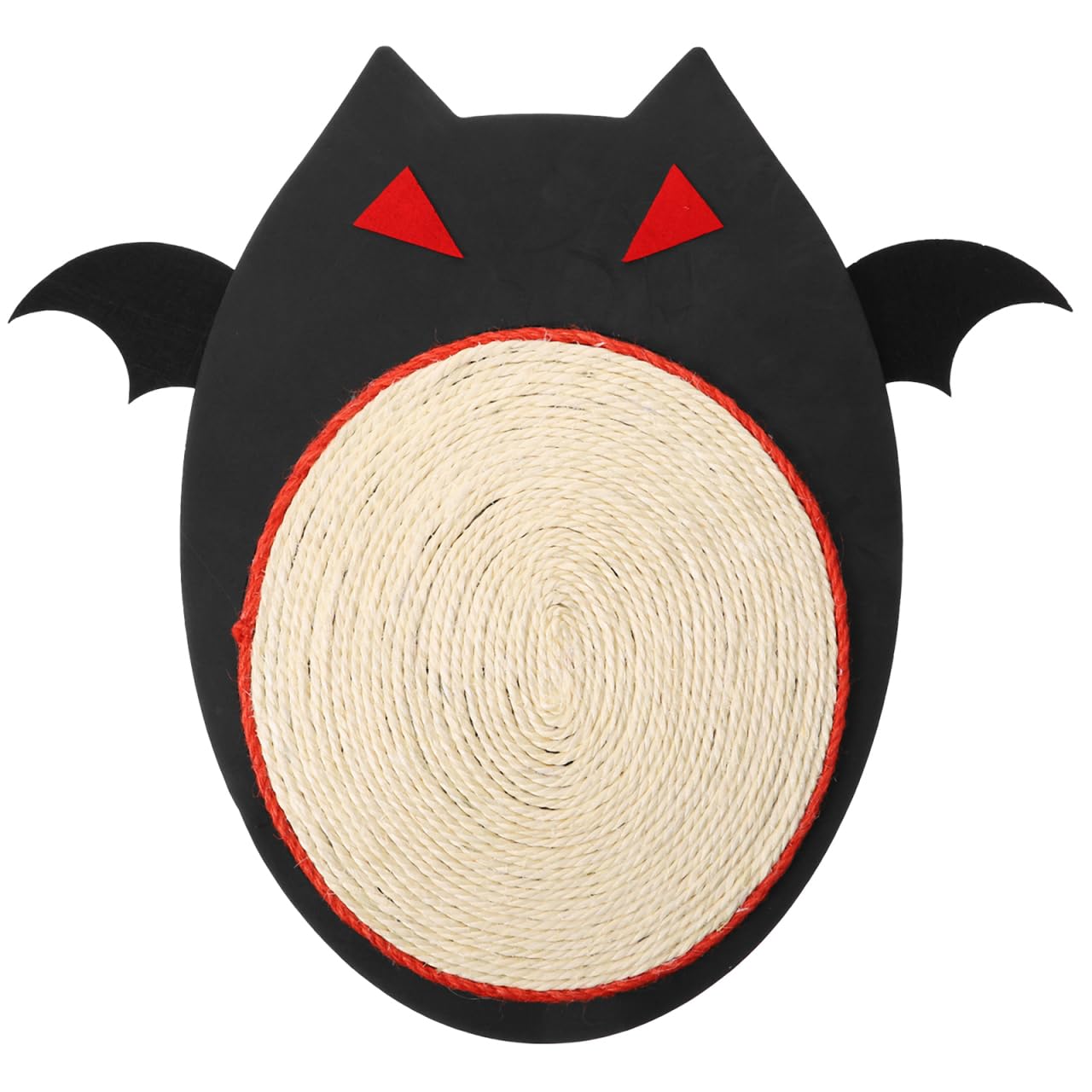 POPETPOP Cat Scratcher Toy, Halloween Bat Cat Scratching Mat, Natural Sisal Mat, Cat Scratcher Pad, Pet Halloween Supplies, Cardboard Cat House