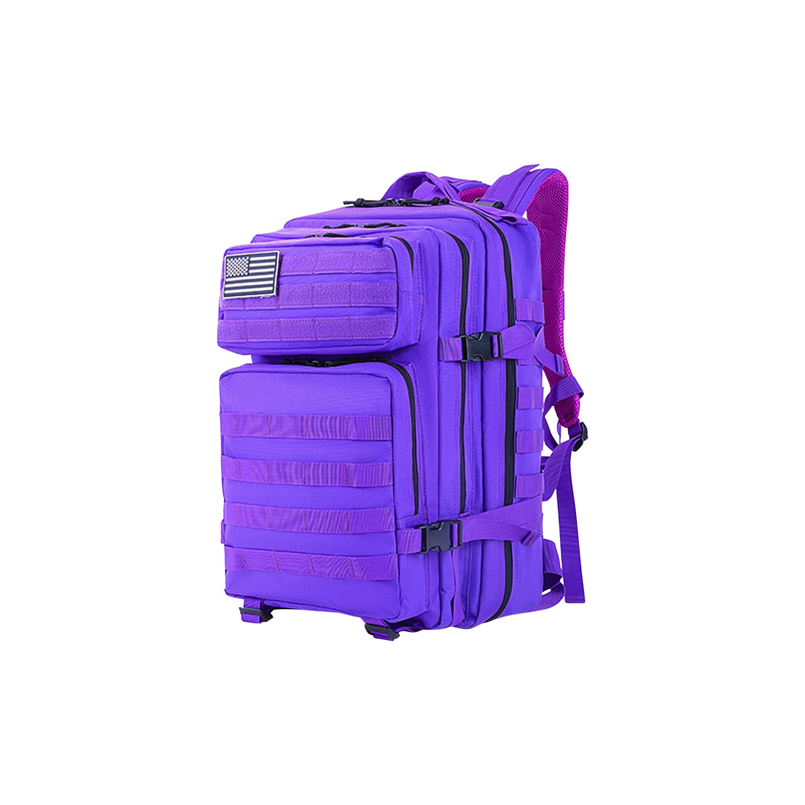 PORRASSO Tactical Outdoor Backpack 45L Large Military Backpack Molle Waterproof Rucksack 3 Day Bug Out Bag for Hiking Camping Travel Purple — image 1
