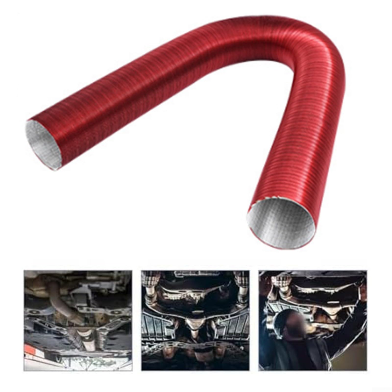 Tubo flessibile in alluminio, condotto dell'aria per auto, per riscaldatori di parcheggio diesel, diametro 75 mm, tubo di uscita dell'aria del riscaldatore diesel (300 cm)