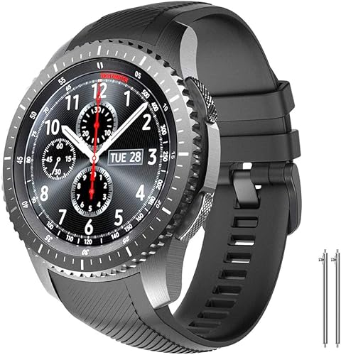 Miniatura 8 de NotoCity Banda de repuesto para Gear S3 Frontier sin huecos, correa de repuesto de silicona para Samsung Gear S3 FrontierGear S3 ClassicGalaxy Watch