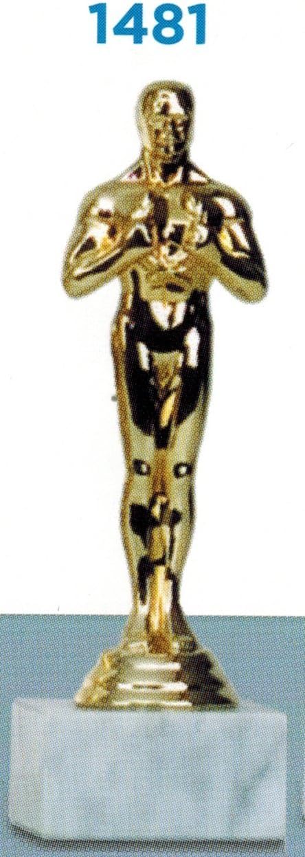 Trophy premiazioni Prize Oscar – H 15 cm – Finished – Marble Base Figurine Subject Plastic Made in Italy