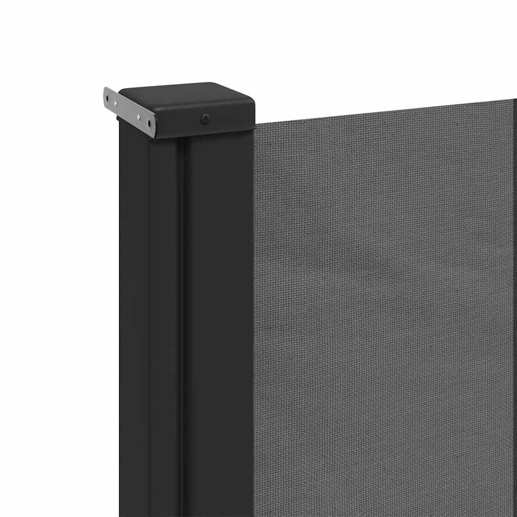 vidaXL Toldo Lateral Retráctil, Pantalla de Privacidad, Toldo Resistente al Agua Rayos UV, Toldo Lateral para Jardín Patio Balcón, Gris Antracita