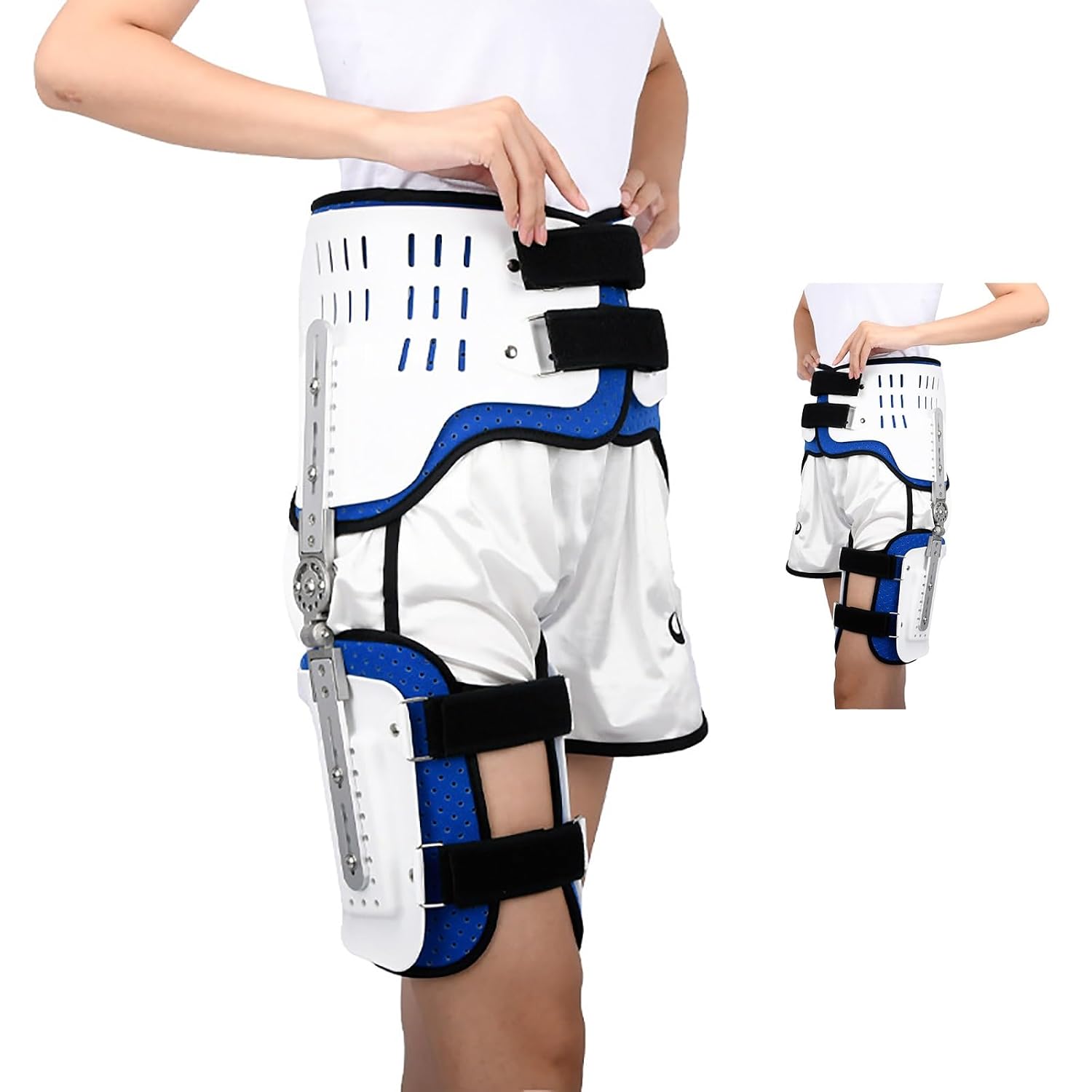 Hinged Adjustable Hip Joint Relief Hip Flexor Braces Support Stabilizer Breathable Protection Fixation Device Orthosis Adjustable Sacroiliac Joint Support Stabilizer for Men, Women Unisex(Left)