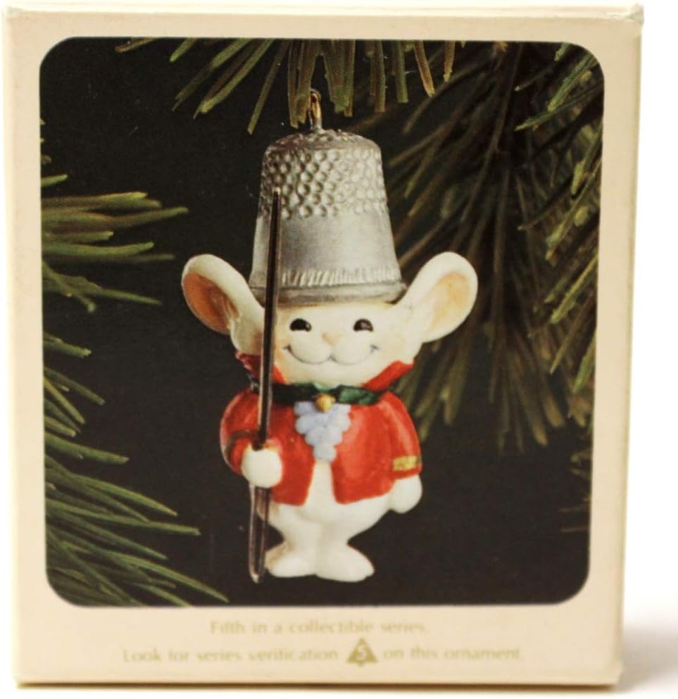 Thimble Mouse Thimble 5th in Series 1982 Hallmark Ornament