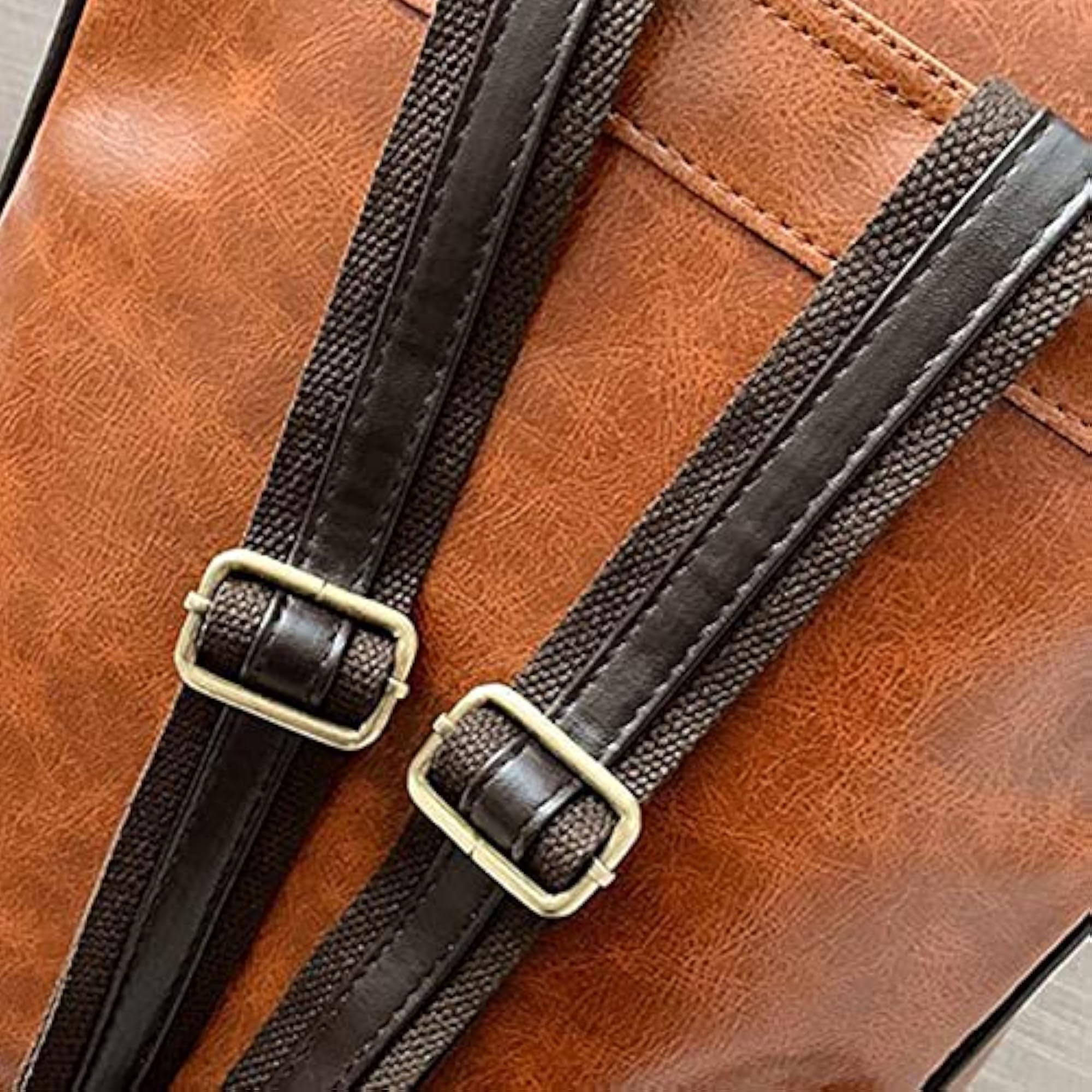 Women's PU Leather Waterproof Backpack, High Capacity Travel Bag