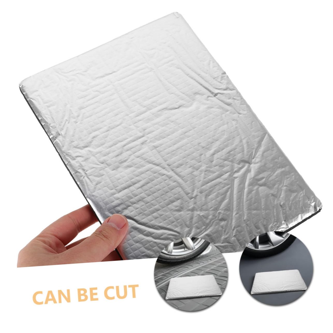 50 Stück Auto Dämmmatte Aluminiumfolie Wärmedämmung Isoliermatte Geräuschreduzierung für Auto Büro Zuhause Hitzebeständig Vielseitig Einsetzbar Einfache Montage