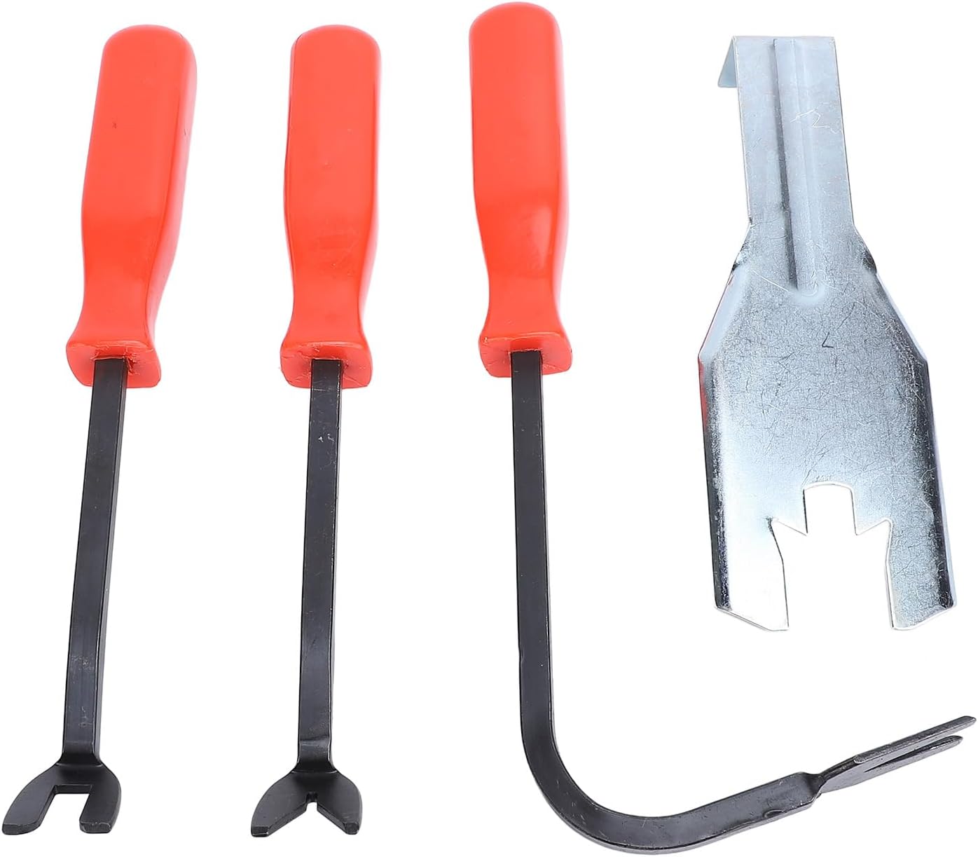 4 Pcs Car Door Panel Remover Set, Auto Trim Rivet Pry Tool Kit, Universal Metal Disassembly Repairing Tools with Window Handle Clip Remover, Professional Door Panel Clip Removal to