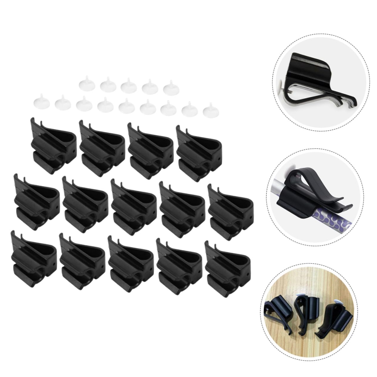 ibasenice Golfschläger-Clip Entfernung Putter Veranstalter Tasche Stichworte Putten Golfclips Golfbeutelzubehör Golfzubehör Für Damen Club-organisator-Clips Abs Schwarz