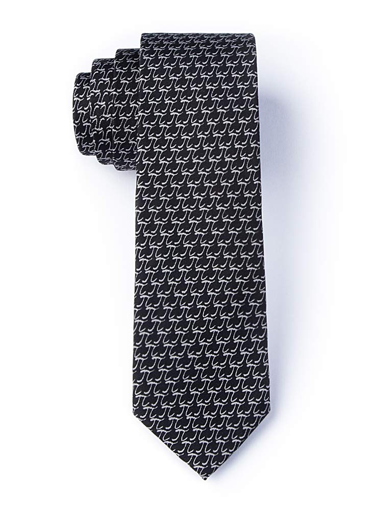 Wild TiesPi Black Microfiber Skinny Tie